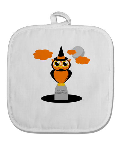 Owl Orange White Fabric Pot Holder Hot Pad-Pot Holder-TooLoud-White-Davson Sales