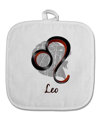 Leo Symbol White Fabric Pot Holder Hot Pad-Pot Holder-TooLoud-White-Davson Sales