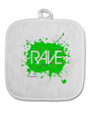 Rave Splatter Green White Fabric Pot Holder Hot Pad-Pot Holder-TooLoud-White-Davson Sales