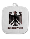 Bundeswehr Logo with Text White Fabric Pot Holder Hot Pad-Pot Holder-TooLoud-White-Davson Sales