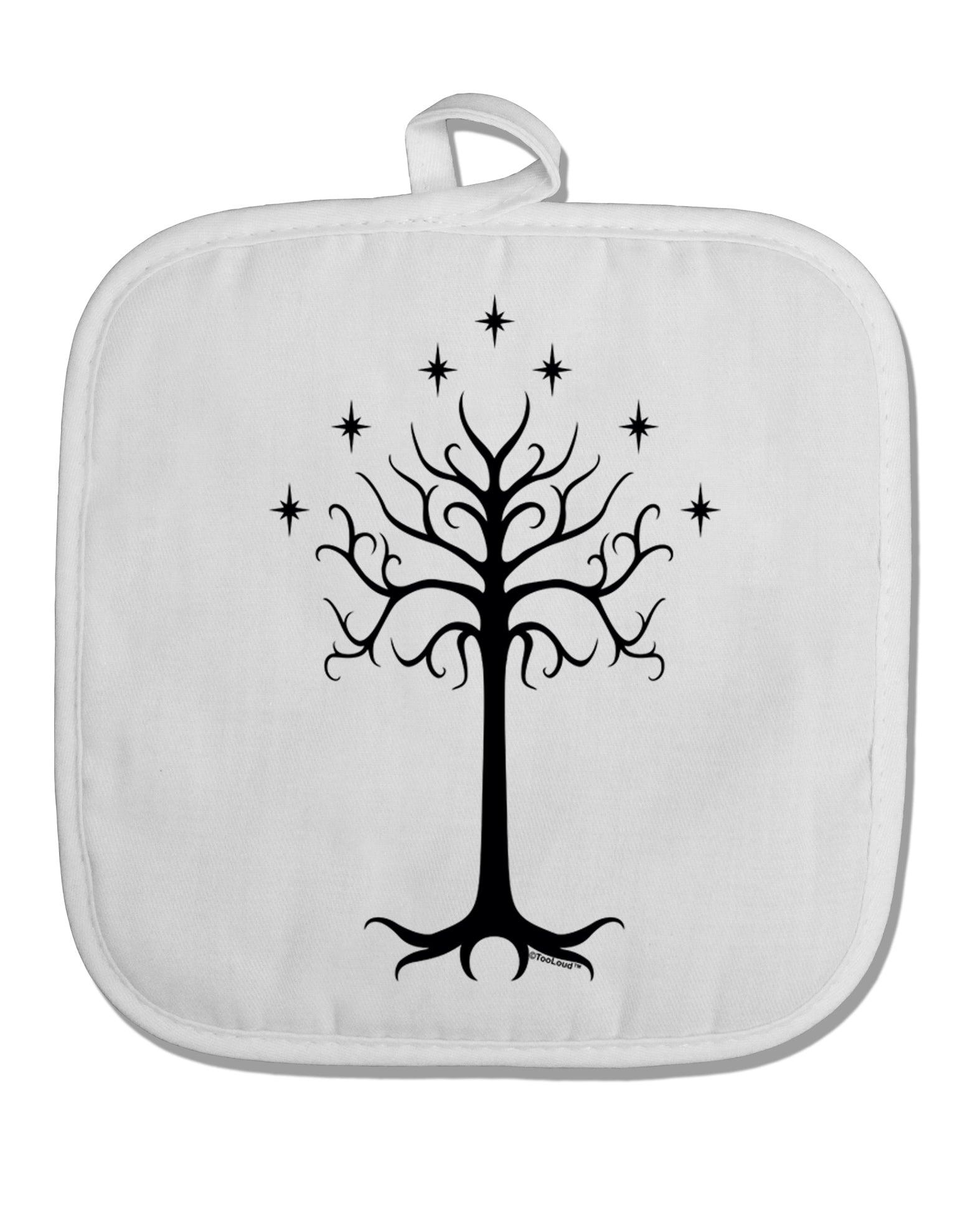 The Royal White Tree White Fabric Pot Holder Hot Pad by TooLoud-Pot Holder-TooLoud-White-Davson Sales