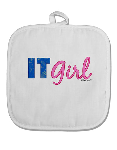 IT Girl White Fabric Pot Holder Hot Pad by TooLoud-Pot Holder-TooLoud-White-Davson Sales