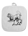 Leo Illustration White Fabric Pot Holder Hot Pad-Pot Holder-TooLoud-White-Davson Sales