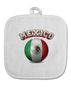 Soccer Ball Flag - Mexico White Fabric Pot Holder Hot Pad-Pot Holder-TooLoud-White-Davson Sales