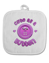 Cute As A Button Smiley Face White Fabric Pot Holder Hot Pad-Pot Holder-TooLoud-White-Davson Sales