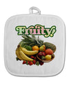 Fruity Fruit Basket White Fabric Pot Holder Hot Pad-Pot Holder-TooLoud-White-Davson Sales