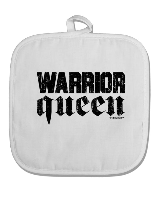 Warrior Queen Script White Fabric Pot Holder Hot Pad-Pot Holder-TooLoud-White-Davson Sales
