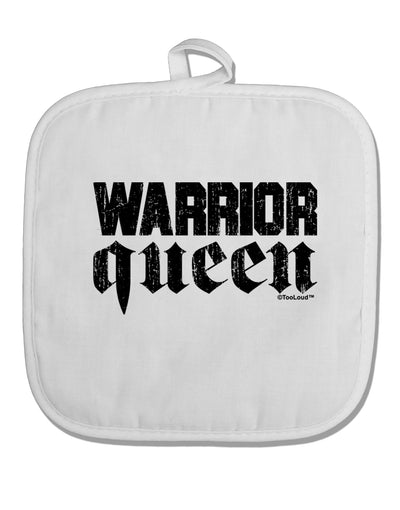 Warrior Queen Script White Fabric Pot Holder Hot Pad-Pot Holder-TooLoud-White-Davson Sales