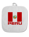 Peru Flag White Fabric Pot Holder Hot Pad-Pot Holder-TooLoud-White-Davson Sales