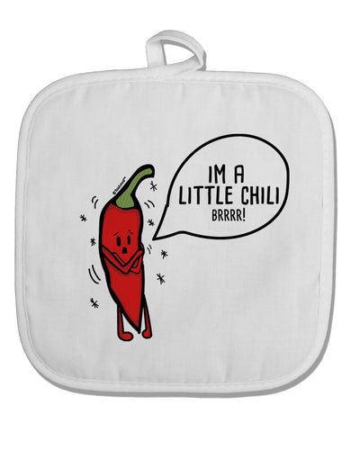 TooLoud I'm a Little Chilli White Fabric Pot Holder Hot Pad-PotHolders-TooLoud-Davson Sales