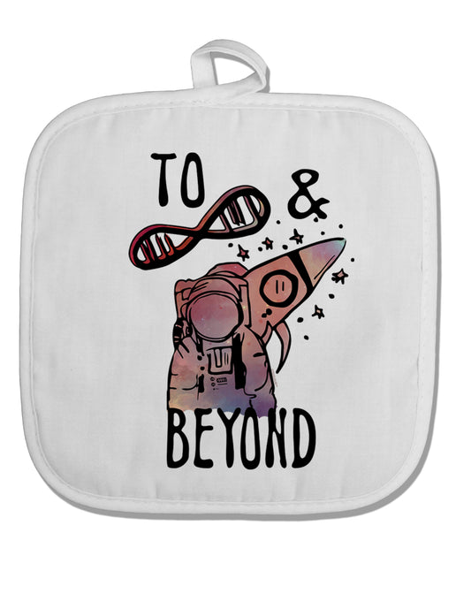 TooLoud To infinity and beyond White Fabric Pot Holder Hot Pad-PotHolders-TooLoud-Davson Sales