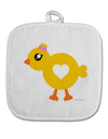 Cute Chick with Bow White Fabric Pot Holder Hot Pad by TooLoud-Pot Holder-TooLoud-White-Davson Sales