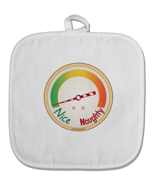 Naughty or Nice Meter Nice White Fabric Pot Holder Hot Pad-Pot Holder-TooLoud-White-Davson Sales