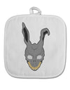 Scary Bunny Face White Fabric Pot Holder Hot Pad-Pot Holder-TooLoud-White-Davson Sales