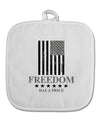 Freedom Flag BnW White Fabric Pot Holder Hot Pad-Pot Holder-TooLoud-White-Davson Sales