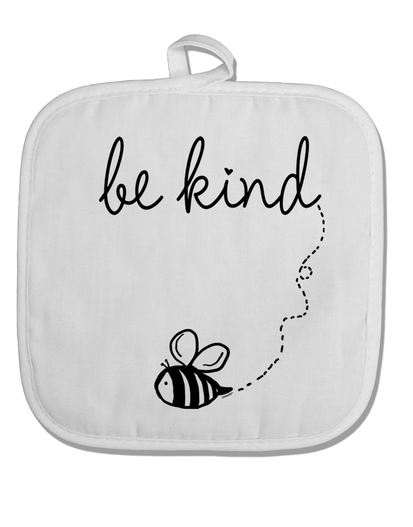 TooLoud Be Kind White Fabric Pot Holder Hot Pad-PotHolders-TooLoud-Davson Sales