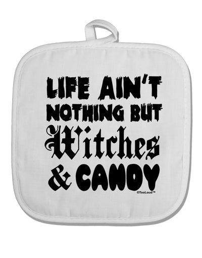 Witches and Candy White Fabric Pot Holder Hot Pad-Pot Holder-TooLoud-White-Davson Sales