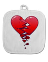Crumbling Broken Heart White Fabric Pot Holder Hot Pad by TooLoud-TooLoud-White-Davson Sales