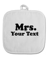 Personalized Mrs Classy White Fabric Pot Holder Hot Pad by TooLoud-Pot Holder-TooLoud-White-Davson Sales