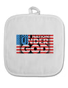 One Nation Under God White Fabric Pot Holder Hot Pad-Pot Holder-TooLoud-White-Davson Sales