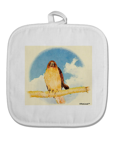 Red-tailed Hawk White Fabric Pot Holder Hot Pad-Pot Holder-TooLoud-White-Davson Sales