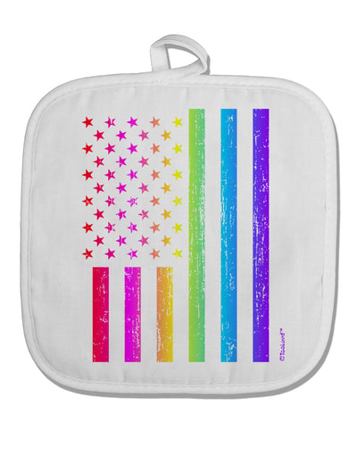 American Pride - Rainbow Flag White Fabric Pot Holder Hot Pad-Pot Holder-TooLoud-White-Davson Sales