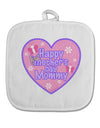 Happy First Mother's Day Mommy - Pink White Fabric Pot Holder Hot Pad by TooLoud-Pot Holder-TooLoud-White-Davson Sales