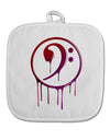 Dripping Bass Symbol White Fabric Pot Holder Hot Pad-Pot Holder-TooLoud-White-Davson Sales