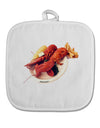 Lobster Plate White Fabric Pot Holder Hot Pad-Pot Holder-TooLoud-White-Davson Sales