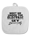 Electric Sky BnW White Fabric Pot Holder Hot Pad-Pot Holder-TooLoud-White-Davson Sales