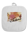 Colorado - Autumn WaterColor Text White Fabric Pot Holder Hot Pad-Pot Holder-TooLoud-White-Davson Sales