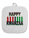 Happy Kwanzaa Candles White Fabric Pot Holder Hot Pad-Pot Holder-TooLoud-White-Davson Sales