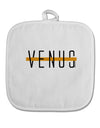 Planet Venus Text Only White Fabric Pot Holder Hot Pad by TooLoud-Pot Holder-TooLoud-White-Davson Sales