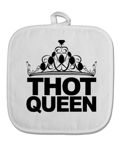 THOT Queen White Fabric Pot Holder Hot Pad-Pot Holder-TooLoud-White-Davson Sales