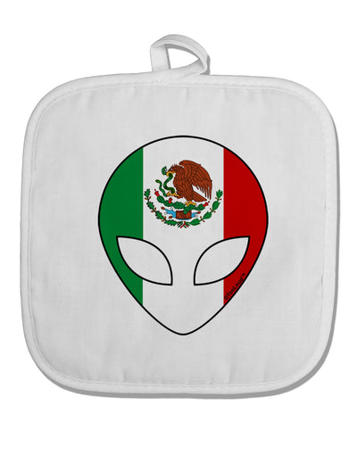 Mexican Flag Extraterrestrial White Fabric Pot Holder Hot Pad by TooLoud-Pot Holder-TooLoud-White-Davson Sales