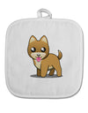 Kawaii Standing Puppy White Fabric Pot Holder Hot Pad-Pot Holder-TooLoud-White-Davson Sales