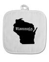 Wisconsin - United States Shape White Fabric Pot Holder Hot Pad-Pot Holder-TooLoud-White-Davson Sales