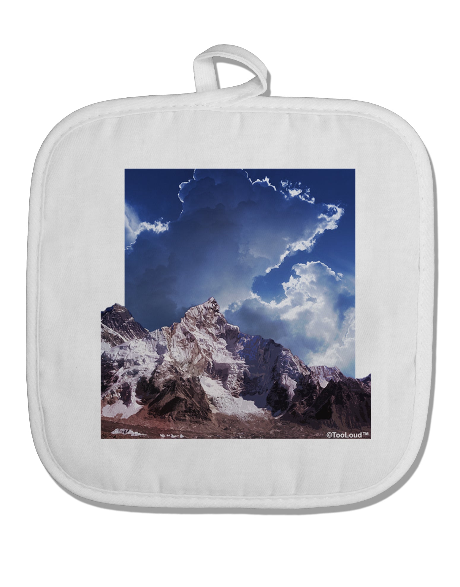 Mountain Pop Out White Fabric Pot Holder Hot Pad by TooLoud-Pot Holder-TooLoud-White-Davson Sales