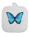 Big Blue Butterfly White Fabric Pot Holder Hot Pad-Pot Holder-TooLoud-White-Davson Sales