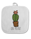 TooLoud On Point Cactus White Fabric Pot Holder Hot Pad-PotHolders-TooLoud-Davson Sales