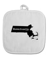 Massachusetts - United States Shape White Fabric Pot Holder Hot Pad-Pot Holder-TooLoud-White-Davson Sales