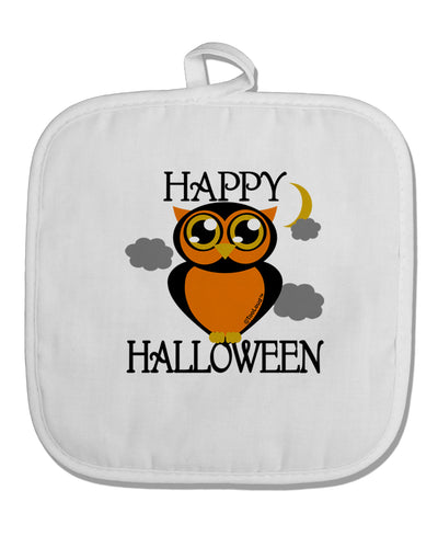 Owl Orange Text White Fabric Pot Holder Hot Pad-Pot Holder-TooLoud-White-Davson Sales