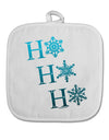 Ho Ho Ho Snowflakes White Fabric Pot Holder Hot Pad-Pot Holder-TooLoud-White-Davson Sales