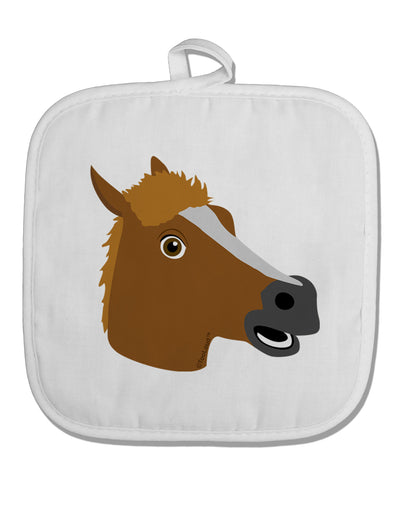 Silly Cartoon Horse Head White Fabric Pot Holder Hot Pad-Pot Holder-TooLoud-White-Davson Sales