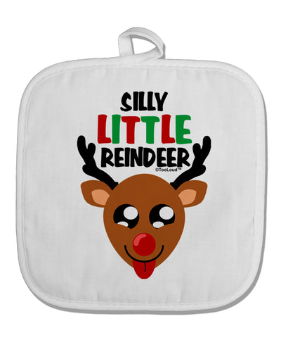 Silly Little Reindeer Matching Deer White Fabric Pot Holder Hot Pad-Pot Holder-TooLoud-White-Davson Sales