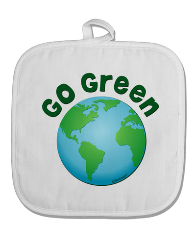 Go Green - Planet Earth White Fabric Pot Holder Hot Pad-Pot Holder-TooLoud-White-Davson Sales