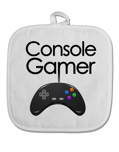 Console Gamer White Fabric Pot Holder Hot Pad by TooLoud-Pot Holder-TooLoud-White-Davson Sales