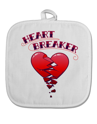 Heart Breaker Cute White Fabric Pot Holder Hot Pad by TooLoud-TooLoud-White-Davson Sales