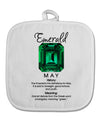 Birthstone Emerald White Fabric Pot Holder Hot Pad by TooLoud-Pot Holder-TooLoud-White-Davson Sales