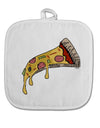 TooLoud Pizza Slice White Fabric Pot Holder Hot Pad-PotHolders-TooLoud-Davson Sales